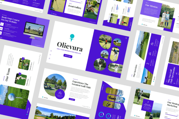 Preview of Olievura – Golf Club PowerPoint sports presentation template