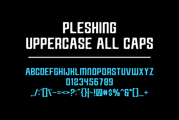 Pleshing Font PNG with transparent background - Preview 2