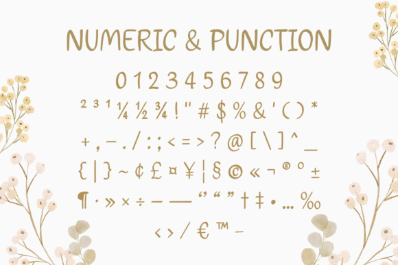Red Flower Font PNG with transparent background - Preview 4