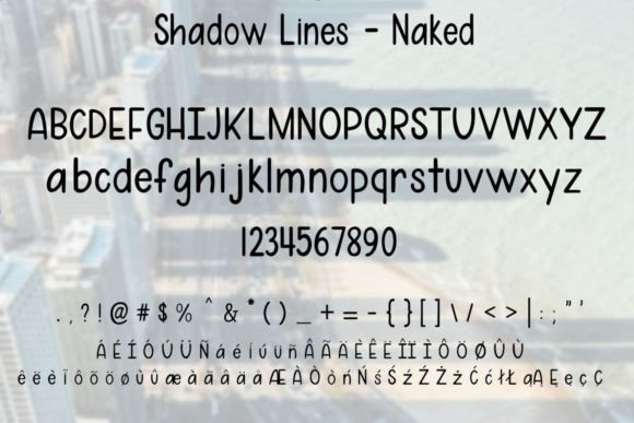 Shadow Lines Font PNG with transparent background - Preview 2