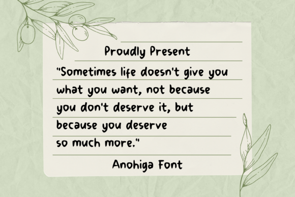 Anohiga Font - Preview 2