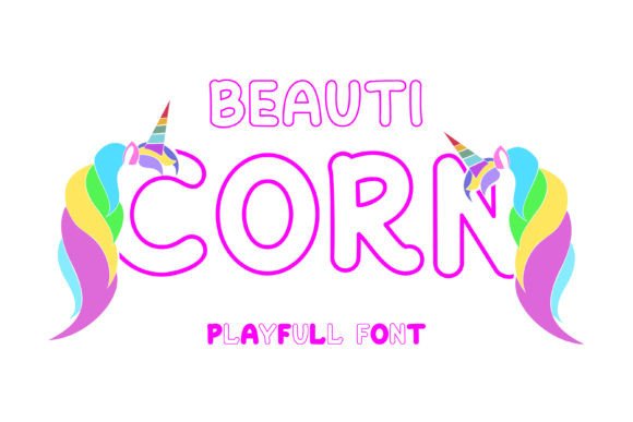 Beauticorn Font PNG with transparent background - Preview 1