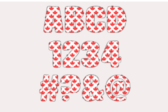 Canada Flag Font - Preview 1