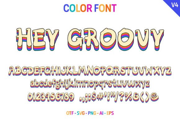 Hey Groovy Font PNG with transparent background - Preview 1