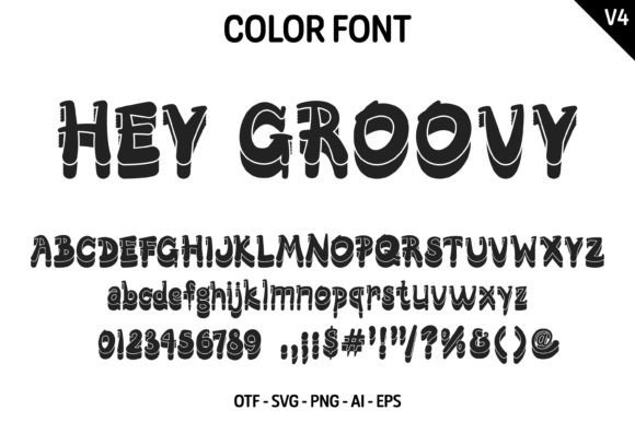 Hey Groovy Font PNG with transparent background - Preview 2