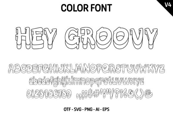 Hey Groovy Font PNG with transparent background - Preview 3
