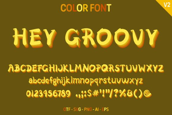 Hey Groovy V2 Font font preview - 1