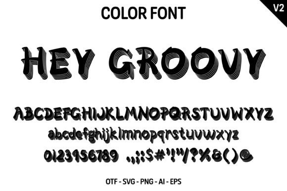 Hey Groovy V2 Font font preview - 3
