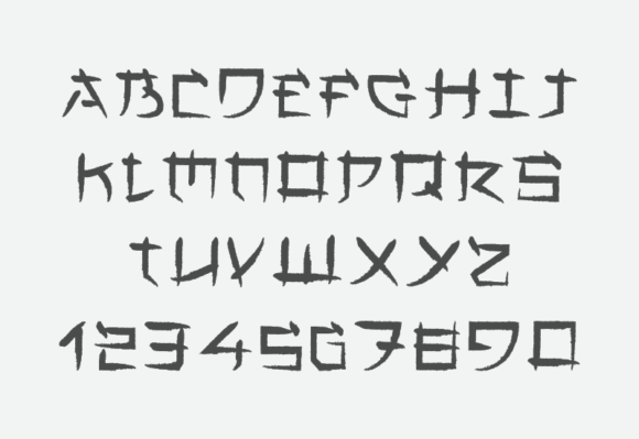 Japan Brush Font PNG with transparent background - Preview 2