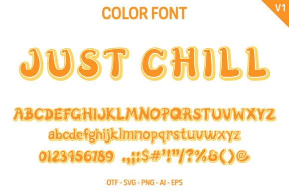 Just Chill  Font PNG with transparent background - Preview 1