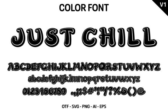 Just Chill  Font PNG with transparent background - Preview 2