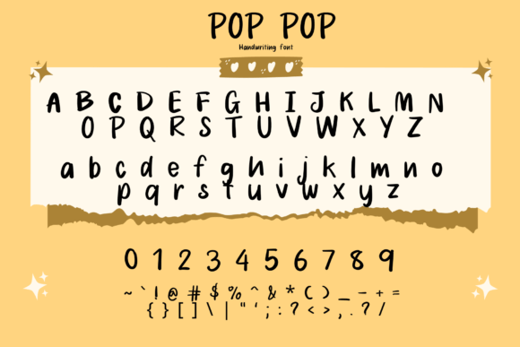 Pop Pop Font PNG with transparent background - Preview 4