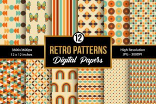 Retro Seamless Pattern Digital Papers Graphic by Creative Store ...