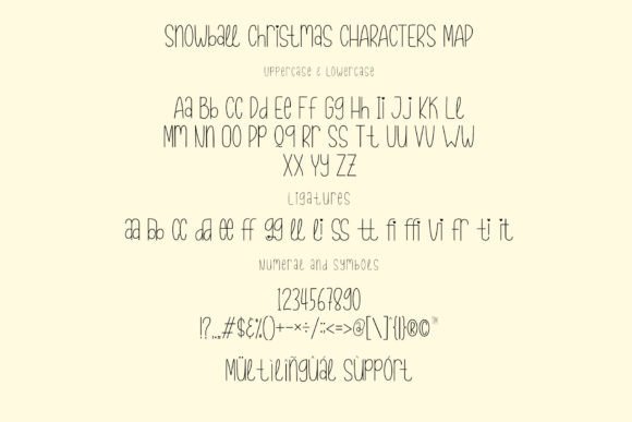 Snowball Christmas Font PNG with transparent background - Preview 2