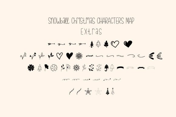 Snowball Christmas Font PNG with transparent background - Preview 3