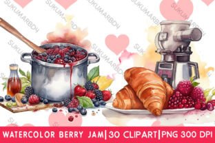 Watercolor Berry Jam Clipart Graphic by sukumarbd4 · Creative Fabrica