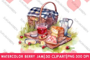 Watercolor Berry Jam Clipart Graphic by sukumarbd4 · Creative Fabrica