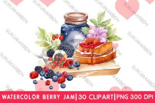 Watercolor Berry Jam Clipart Graphic by sukumarbd4 · Creative Fabrica