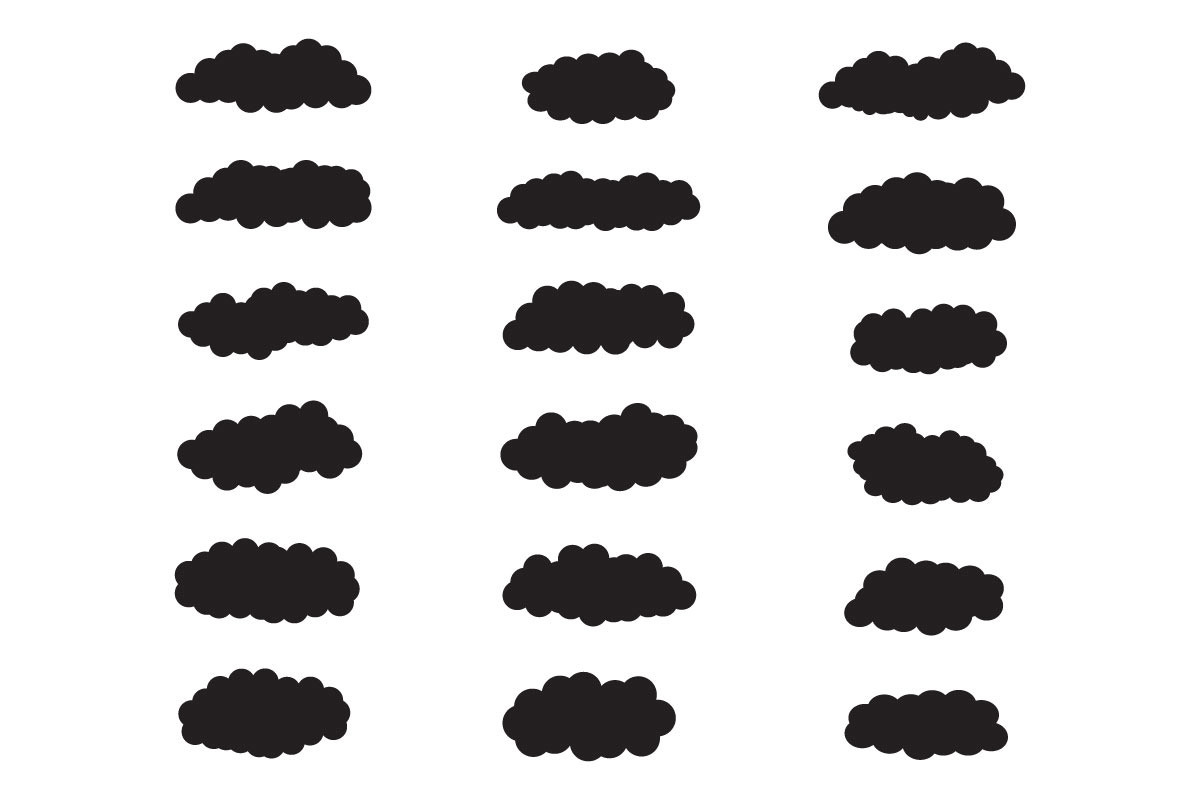 Set of Sky Clouds, Weather Icon Vector Graphic by nurearth · Creative ...