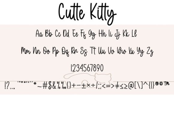 Cutte Kitty Font - Preview 5