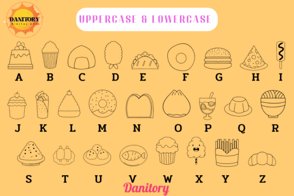 Food Diary Font PNG with transparent background - Preview 1