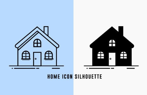 House Icon Outline Vector Silhouette