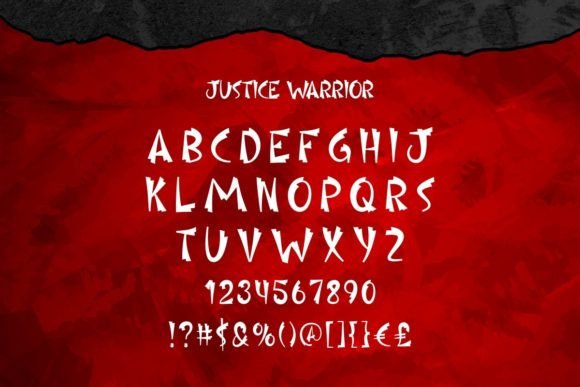 Justice Warrior Font PNG with transparent background - Preview 3