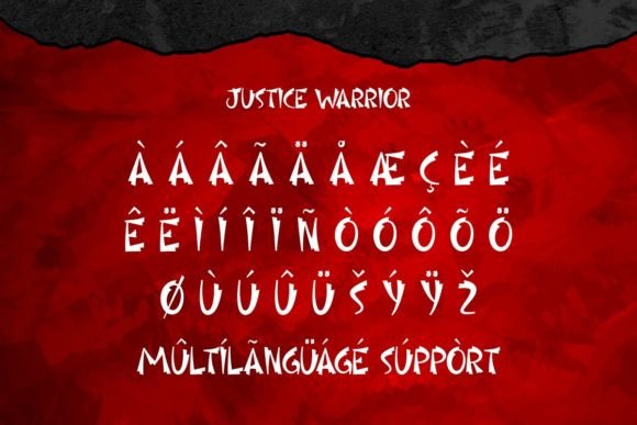 Justice Warrior Font PNG with transparent background - Preview 6