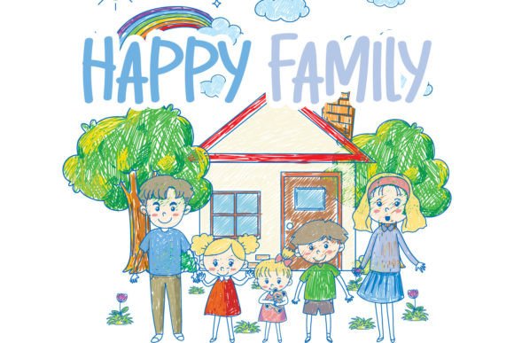 Kids Drawn Font PNG with transparent background - Preview 1