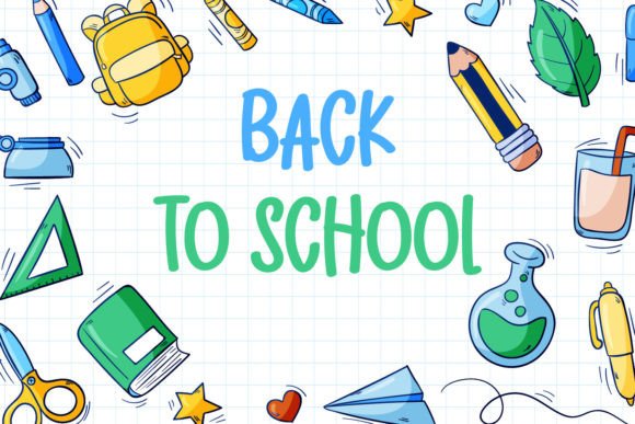 Kids Drawn Font PNG with transparent background - Preview 3