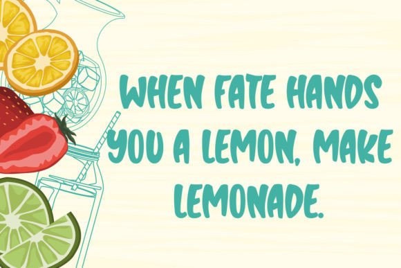 Lemon Mom Font PNG with transparent background - Preview 1