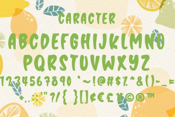 Lemon Mom Font PNG with transparent background - Preview 3