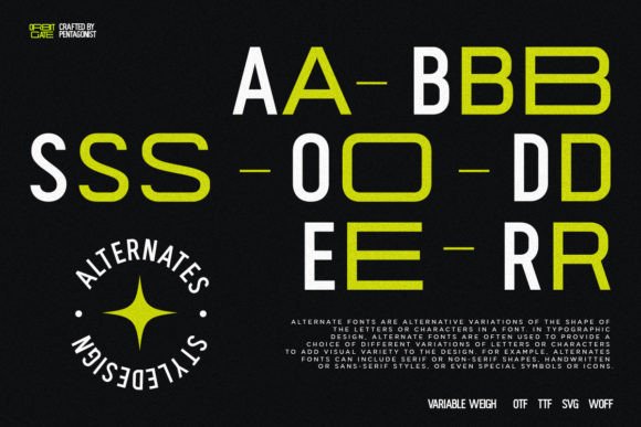 Orbit Gate Font PNG with transparent background - Preview 2