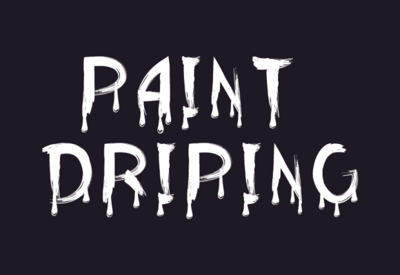 Paint Driping Font PNG with transparent background - Preview 2