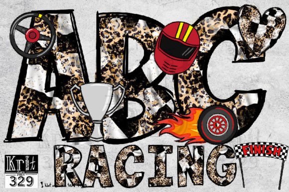 Letter Racing Fun Racing Alphabet Png Checkered Leopard Graphic by Krit-Studio329 ...