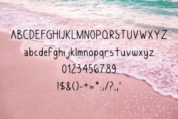 Simple Sarah Font PNG with transparent background - Preview 1