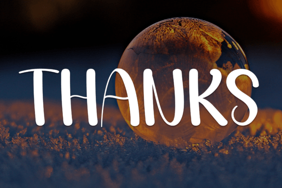 Snow Bubbles Font PNG with transparent background - Preview 6