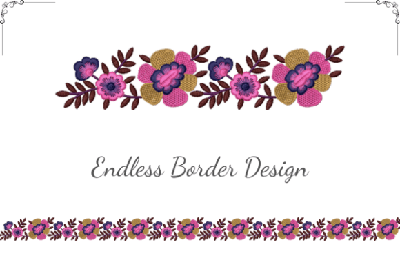 Vintage Floral Border