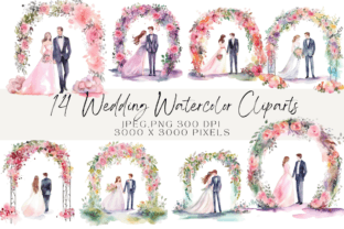 Wedding Watercolor Clipart Graphic by JinnyClipart · Creative Fabrica