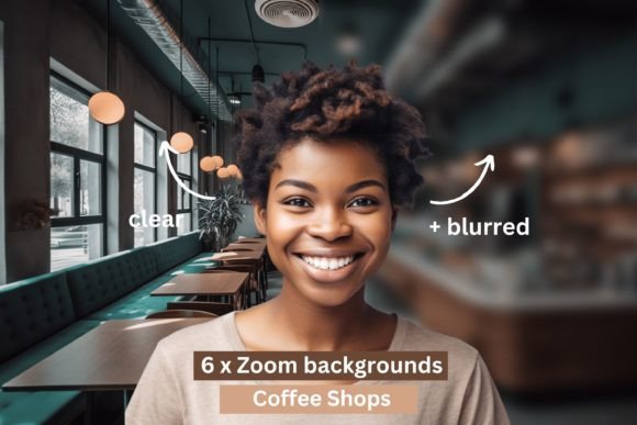 Zoom Background COFFEE SHOP Virtual