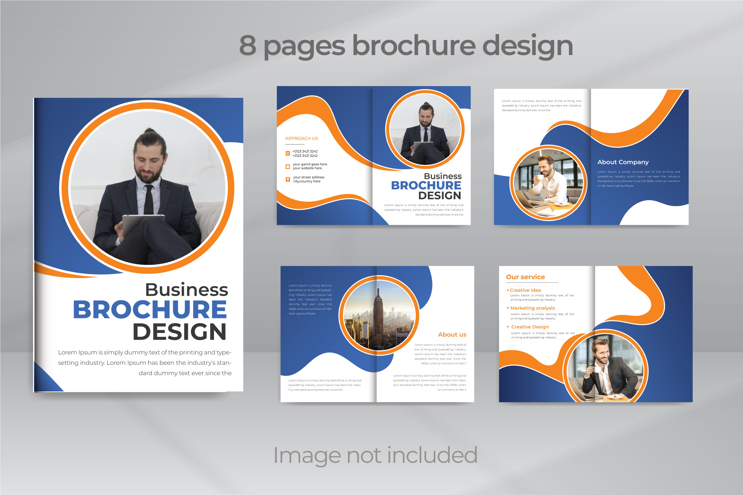 8 Page Corporate Business Brochure Graphic by VMSIT · Creative Fabrica