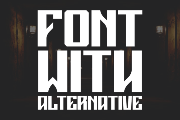 Black Srosapen Font PNG with transparent background - Preview 4
