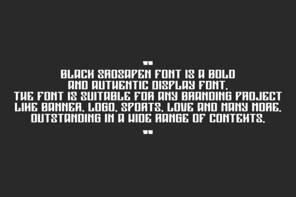 Black Srosapen Font PNG with transparent background - Preview 5