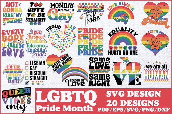 LGBTQ Pride Month SVG Design Bundle Graphic by designhouse · Creative ...