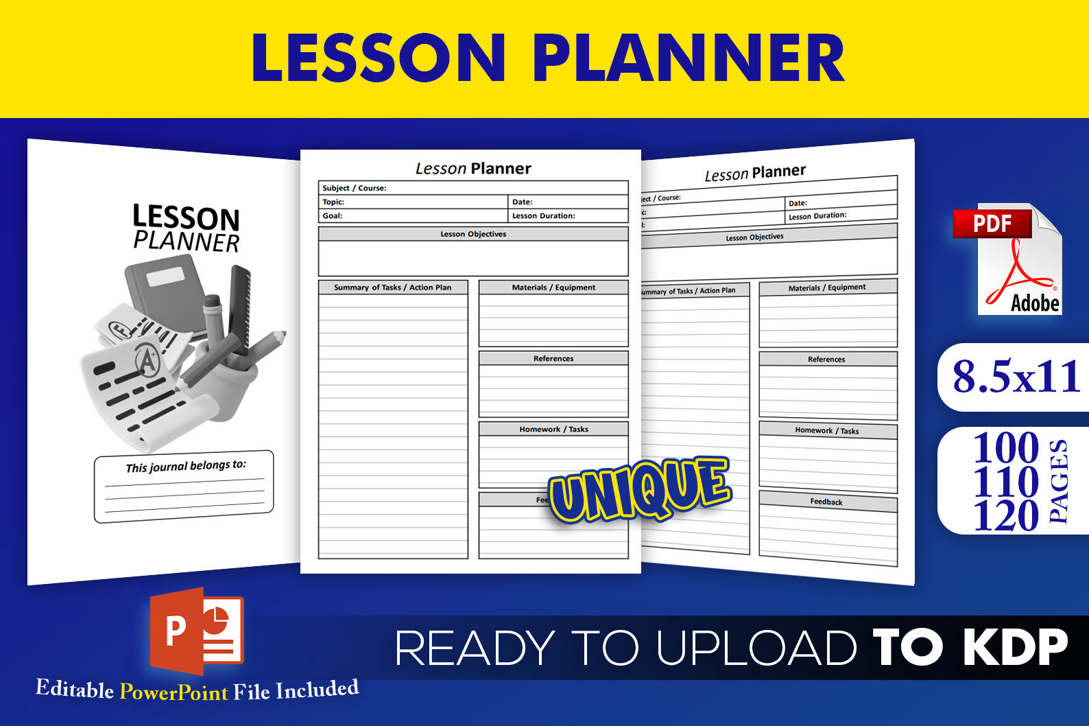 Lesson Planner Teacher | KDP Interior Graphic by Beast Designer ...