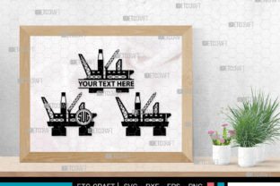 Oil Rig Monogram Oil Rig SVG Monogram, Oil Derrick Svg Graphic by Pixel Elites ...