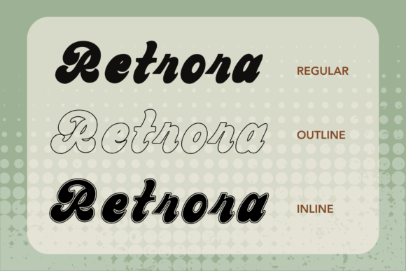 Retrora Font PNG with transparent background - Preview 6