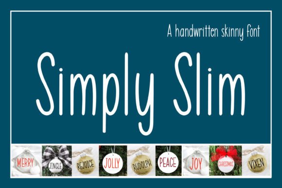 Simply Slim Font PNG with transparent background - Preview 3