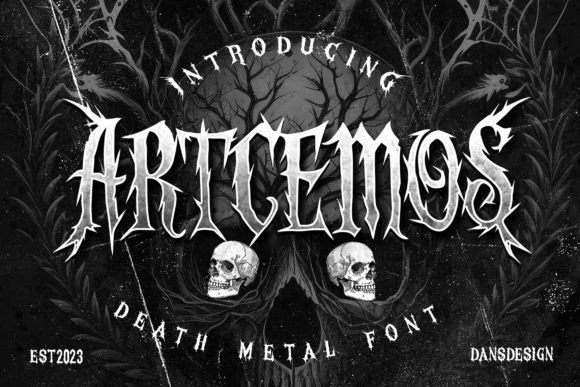 Artcemos Blackletter Font By Dansdesign