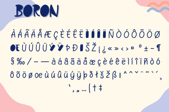 Boron Font PNG with transparent background - Preview 2